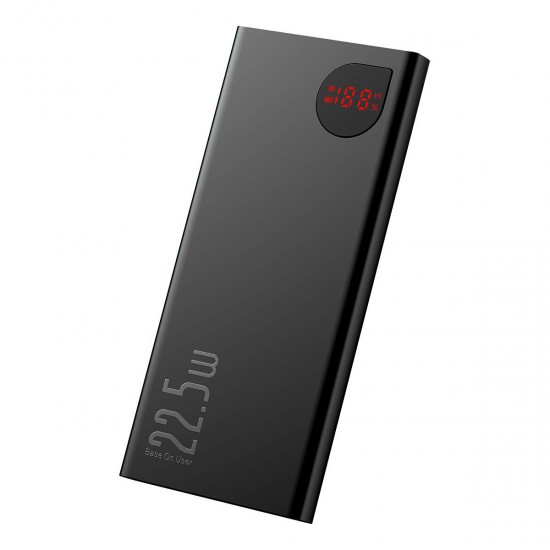 Baseus Adaman Overseas Edition 2021 Power Bank 10000mAh 22.5W με 2 Θύρες USB-A και Θύρα USB-C Power Delivery / Quick Charge 3.0 Μαύρο