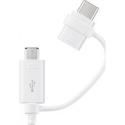 Samsung 2in1 cable USB - microUSB - USB-C 1,5 m white