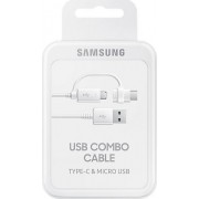 Samsung 2in1 cable USB - microUSB - USB-C 1,5 m white