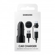 Samsung car charger 2x USB 15W black