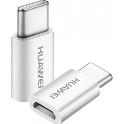 Huawei Adapter AP52 micro USB female to USB-C male Λευκό