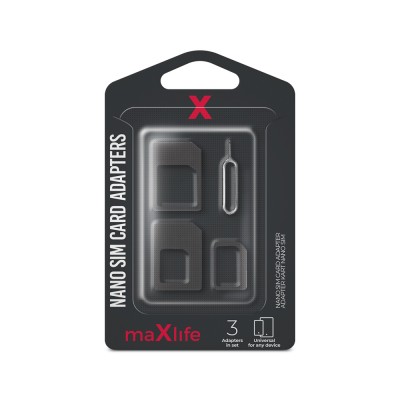 Maxlife Nano SIM card adapters black
