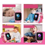 Q13 Αδιάβροχο Παιδικό Ρολόι με GPS Tracker, Camera, Voice Chat, Touch Screen - Ροζ