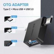 Ugreen adapter OTG USB USB 3.2 Gen 1 (5Gbps) - USB Type C / micro USB black (30453)