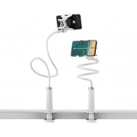 Ugreen universal holder stand phone holder tablet (up to 12cm wide) tripod lazy holder with flexible arm white (30488 LP113)