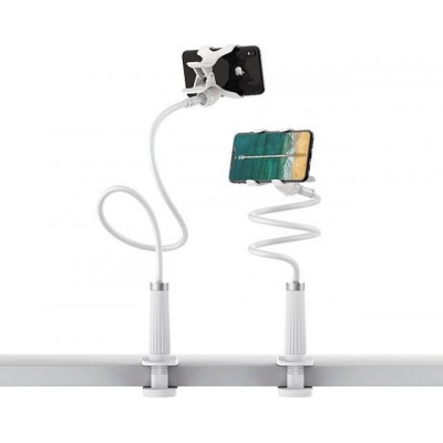Ugreen universal holder stand phone holder tablet (up to 12cm wide) tripod lazy holder with flexible arm white (30488 LP113)