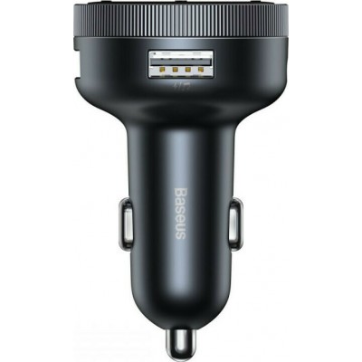 Baseus Enjoy Car LED Wireless 2x USB / 3,5mm jack MP3 Charger Bluetooth 5.0 3.4A Black (CCLH-01)
