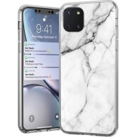 Wozinsky Θήκη με Μαρμάρινο (Marble) Print  TPU case cover για  Xiaomi Mi Note 10 Lite Λευκό