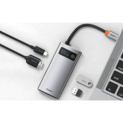 Baseus Hub 4in1 Metal Gleam Series, USB-C to USB 3.0 + USB 2.0 + HDMI + USB-C PD (CAHUB-CY0G)