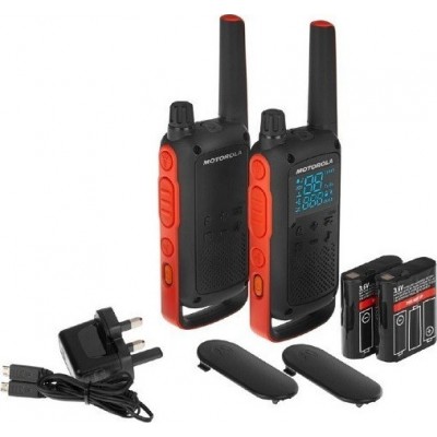 Walkie Talkie Motorola Go Adventure PMR T82 με Υποδοχή Hands Free 2.5mm, Μαύρο με Φακό Led, Εύρος Κάλυψης 10 km