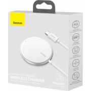 Baseus Wireless charger - Simple Mini Magnetic WXJK-F02 IP12 + Type C 1.5m White