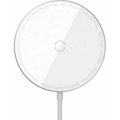 Baseus Wireless charger - Simple Mini Magnetic WXJK-F02 IP12 + Type C 1.5m White