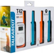 Walkie Talkie Motorola T42 GO LIVE PMR446 Σετ 4τμχ Εύρος Κάλυψης 4 km