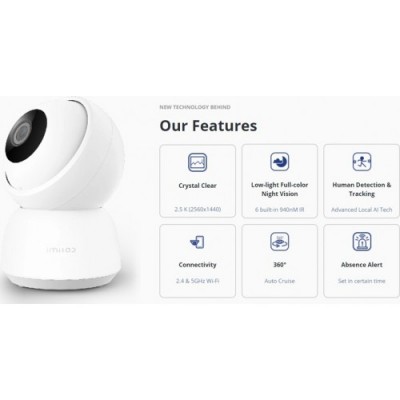 Imilab C30 IP Κάμερα Παρακολούθησης Wi-Fi Full HD+ με Αμφίδρομη Επικοινωνία και Φακό 3.6mm CMSXJ21E