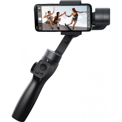 Baseus 3-Axis Smartphone Handheld Gimbal Stabilizer for photos and video recording iOS Android compatible Live Vlog YouTube TikTok gray (SUYT-0G)