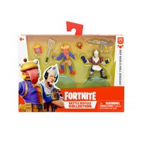 FORTNITE - SET OF TWO FIGURES WITH ACCESSORIES BATTLE ROYALE COLLECTION 13X18CM
