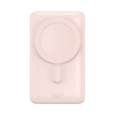 Baseus Magnetic Bracket Wireless Fast Charge Power Bank 10000mAh 20W Pink (With Baseus Xiaobai series fast charging Cable Type-C to Type-C 60W(20V/3A) 50cm white)