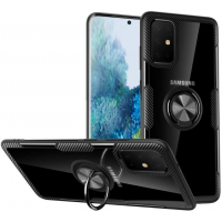 Armored Clear Carbon Ring Case Samsung Galaxy A51 black