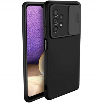 Nexeri Silicone Case with Camera Lens Privacy Slider Cover for Samsung Galaxy A32 4G back