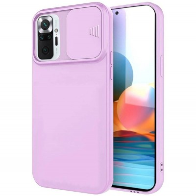 Nexeri Silicone Case with Camera Lens Privacy Slider Cover for Xiaomi Mi 11 Lite purple