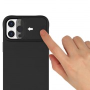 Nexeri Silicone Case with Camera Lens Privacy Slider Cover for Samsung Galaxy A12 black