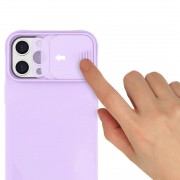 Nexeri Silicone Case with Camera Lens Privacy Slider Cover for Samsung Galaxy A32 4G purple