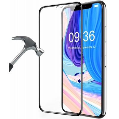 Tempered Glass 5D iPhone XR Full Glue black