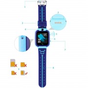 Children's Smartwatch Electronic Watch GPS Locator Q12 Blue -Ελληνικές Οδηγίες Χρήσης - Απαιτείται Καρτα Sim