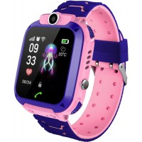 Children's Smartwatch Electronic Watch GPS Locator Q12 Pink- Απαραίτητη Χρήση Κάρτας Sim  -Ελληνικές Οδηγίες Χρήσης