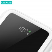 USAMS power bank US-CD193 με καλώδια, 5x έξοδοι, 10000mAh, 20W, μαύρο