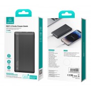 USAMS power bank US-CD205, 2x USB θύρες εξόδου, 10000mAh, 10W, μαύρο