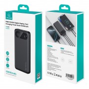 USAMS power bank CD249 με οθόνη, 3x θύρες εξόδου, 10000mAh, PD20W, μαύρο