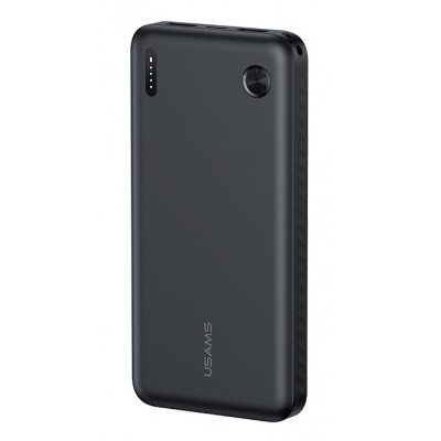 USAMS power bank CD253, 2x θύρες εξόδου, 10000mAh, 10W, μαύρο