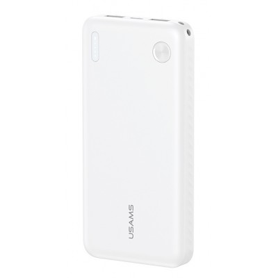USAMS power bank CD253, 2x θύρες εξόδου, 10000mAh, 10W, λευκό