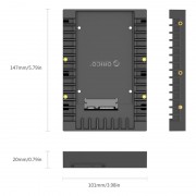 ORICO tray 3.5" για 2.5" HDD/SSD 1125SS-V1, 6Gbps, μαύρο