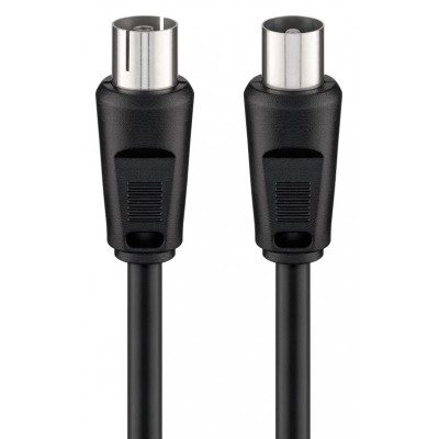 GOOBAY καλώδιο κεραίας αρσενικό σε θηλυκό 11509, <70dB, CCS, 0.5m, μαύρο