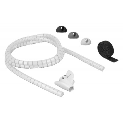 DELOCK σετ δεματικών καλωδίων 18392 με οργανωτές σιλικόνης/πλαστικό δεματικό/ταινία τύπου velcro, 5τμχ