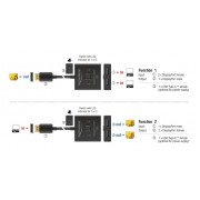 DELOCK DisplayPort switch 18906, 2 σε 1, bidirectional, 8K/30Hz, μαύρο