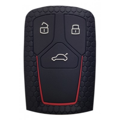 Θήκη κλειδιού για αυτοκίνητα Audi 2008-02, εύκαμπτη, μαύρη