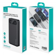USAMS power bank CD251 με οθόνη, 3x θύρες εξόδου, 20000mAh, PD20W, μαύρο