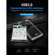 ORICO εξωτερική θήκη για 2.5" HDD 2139U3, USB 3.0, έως 4TB, διάφανη