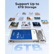 ORICO θήκη για 2.5" SATA HDD/SSD 2139U3, 5Gbps, διάφανη