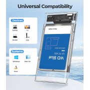 ORICO θήκη για 2.5" SATA HDD/SSD 2139U3, 5Gbps, διάφανη
