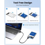 ORICO θήκη για 2.5" SATA HDD/SSD 2139U3, 5Gbps, διάφανη