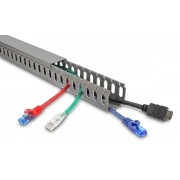DELOCK cable management 22029, πλαστικό, 40x40mm, 1m, γκρι