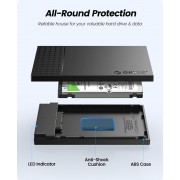 ORICO θήκη για 2.5" SATA HDD/SSD 2526U3-V1, 5Gbps, μαύρη