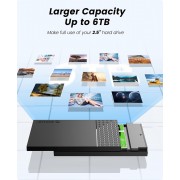 ORICO θήκη για 2.5" SATA HDD/SSD 2526U3-V1, 5Gbps, μαύρη