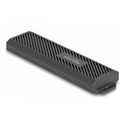 DELOCK θήκη για M.2 NVMe PCIe/SATA SSD 42031, 20Gbps, tool free, μαύρη