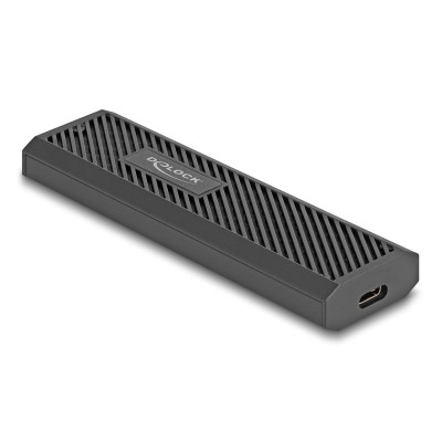 DELOCK θήκη για M.2 NVMe PCIe/SATA SSD 42031, 20Gbps, tool free, μαύρη
