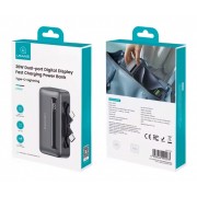USAMS power bank CD233, USB-C/Lightning έξοδος, 4500mAh, 20W, γκρι